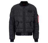 Bomberjacke ALPHA INDUSTRIES "MA-1 Puffer Bomber", Herren, Gr. XL, schwarz, Web, Obermaterial: 100% Polyester, unifarben, regular fit, Rippbündchen, Jacken (81193163-XL) schwarz