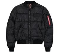 Bomberjacke ALPHA INDUSTRIES "MA-1 Puffer Bomber", Herren, Gr. XL, schwarz, Web, Obermaterial: 100% Polyester, unifarben, regular fit, Rippbündchen, Jacken (81193163-XL) schwarz