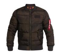 Bomberjacke ALPHA INDUSTRIES "Alpha Industries Men - Bomber Jackets MA-1 Puffer Camo" Gr. S, grün (dark olive camo) Herren Jacken (78349755-S) dark olive camo
