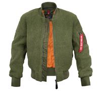 Alpha Industries MA-1 Teddy Fliegerjacke (Sale) sage green, Größe M, Herren, Synthetik