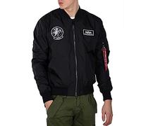 Bomberjacke ALPHA INDUSTRIES "MA-1 TT Glow In The Dark", Damen, Gr. S, schwarz, Obermaterial: 100% Nylon, Futter: 100% Nylon, Jacken Bomberjacke (53220030-S)