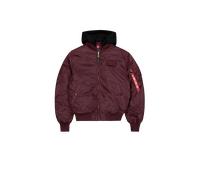 Bomberjacke ALPHA INDUSTRIES "MA-1 TT Hood", Herren, Gr. M, rot (schwarz cherry), Web, Obermaterial: 100% Nylon, modisch, slim fit, Langarm, Jacken (13534407-M) schwarz cherry