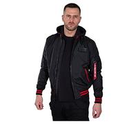 Alpha Industries Herren Bomberjacke MA-1 TT Hood Defense black S