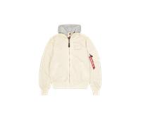 Bomberjacke ALPHA INDUSTRIES "Alpha Industries Men - Bomber Jackets MA-1 TT Two Tone Hood", Herren, Gr. M, weiß (vintage weiß), Obermaterial: 100% Nylon, Futter: 100% Nylon, Kapuze: 75% Baumwolle, 25%