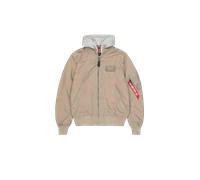 Alpha Industries Bomberjacke MA-1 TT mit Logo-Anhänger Kapuze Vintage Sand XXL