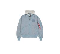 Alpha Industries MA-1 TT Hood Light Slim Bomberjacke Größe XL Graublau