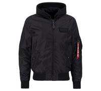 Alpha Industries - MA-1 TT Hood - Pilotenjacke mit Kapuze - Black/Black L