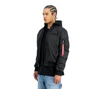 Bomberjacke ALPHA INDUSTRIES "MA-1 TT Hood", Herren, Gr. XL, schwarz, Web, Obermaterial: 100% Nylon, modisch, slim fit, Langarm, Jacken (30048842-XL) schwarz