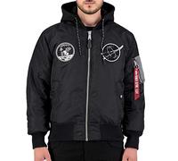 Alpha Industries MA-1 VF Hood Dark Side Bomberjacke für Herren Black/Reflective