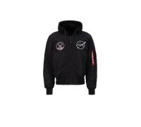 Alpha Industries Herren Bomberjacke MA-1 VF Hood Dark Side black 3XL
