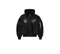 Alpha Industries MA-1 VF Hood Dark Side Bomberjacke Größe S Schwarz