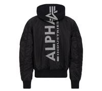 ALPHA INDUSTRIES Herren MA-1 ZH Back Print Bomberjacke, Black/Reflective, S