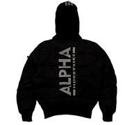Alpha Industries MA-1 ZH Back Print Puffer FD Winterjacke für Herren Black/Reflective