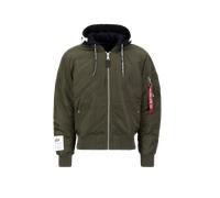 Alpha Industries MA-1 Zip Hood Print Bomberjacke Größe 2XL Grün