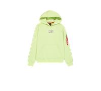 Hoodie ALPHA INDUSTRIES "Alpha Industries Men - Hoodies Metal Plate Hoodie" Gr. S, grün (arctic lime) Herren Sweatshirts (84313103-S) arctic lime