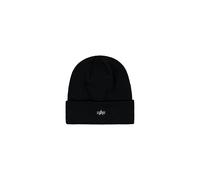 Skimütze ALPHA INDUSTRIES "Metal Logo Beanie", Damen, Gr. onesize, schwarz, Obermaterial: 100% Polyacryl, Mützen (94596241-0) schwarz