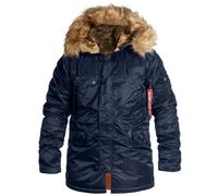 Alpha Industries Parka N3B VF 59, mit abnehmbarem Kunstfellkragen S blau Herren Winterjacken Jacken Mäntel S marine