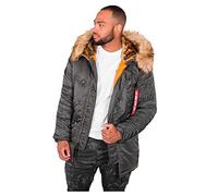 Alpha Industries Herren Winterjacke N3B VF 59 greyblack XXL