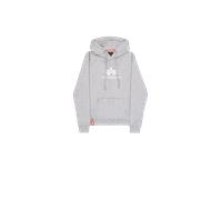 Alpha Industries New Basic Big Logo Hoodie Größe M Grau