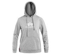 Alpha Industries - New Basic Hoody Damen-Sweatshirt - Grey Heather XS