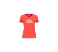 T-Shirt ALPHA INDUSTRIES "Alpha Industries Women - T-Shirts New Basic T Women", Damen, Gr. M, rot (radiant rot), Obermaterial: 100% Baumwolle, Kurzarm, Shirts (85167910-M) radiant rot