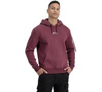 Alpha Industries Organics EMB Hoody Kapuzensweat für Herren Organic Burgundy
