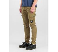 Cargohose ALPHA INDUSTRIES "Petrol Patch Pant", Herren, Gr. 32, Normalgrößen, grün (olive), Obermaterial: 98% Baumwolle, 2% Elastan. Futter: 100% Baumwolle, Hosen Cargohose (51406410-32) olive