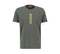 T-Shirt ALPHA INDUSTRIES "Alpha Industries Men - T-Shirts Alpha PP T" Gr. M, grün (dark olive) Herren Shirts (61028633-M) dark olive
