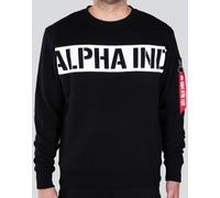 Alpha Industries Printed Stripe Pullover, schwarz, Größe M für Männer