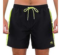 Alpha Industries Printed Stripe Swim Short stylische Badehose für Herren Black
