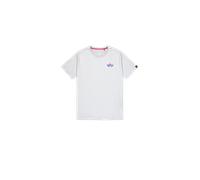 Alpha Industries Puff Print Logo Backprint T-Shirt Größe M Grau