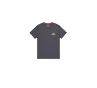 Alpha Industries Puff Print Logo Backprint T-Shirt Größe XL Grau