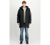 Parka ALPHA INDUSTRIES "Puffer Parka", Herren, Gr. L, schwarz, Obermaterial: 60% Baumwolle, 40% Nylon, Futter: 100% Nylon, Füllung: 100% Polyester, Jacken Parka (45992050-L) schwarz