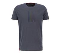 Alpha Industries Rainbow Reflective Label T T-Shirt für Herren Greyblack