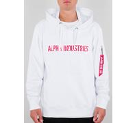 Alpha Industries RBF Moto Hoodie, weiss-rot, Größe S für Männer