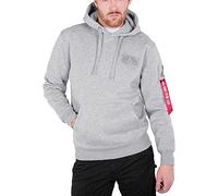 Hoodie ALPHA INDUSTRIES "Alpha Industries Men - Hoodies Red Stripe Hoody" Gr. M, grau (grey heather) Herren Sweatshirts (87998838-M) grey heather
