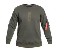 Alpha Industries - Reflective Print Sweatshirt - Dark Olive XXL