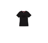 Alpha Industries Rhinestone World Logo T-Shirt Größe M Schwarz