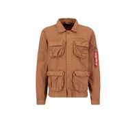 Alpha Industries Ripstop Cargo Overshirt Feldjacke Größe M Braun