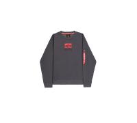 Alpha Industries Sweatshirt mit Reißverschlusstasche am Ärmel in Anthrazit, Größe L