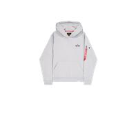 Alpha Industries Hoodie mit Label-Details in Hellgrau, Größe M