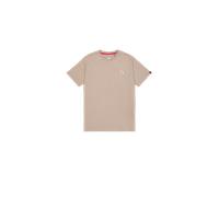 T-Shirt ALPHA INDUSTRIES "Signature Puff Print Backprint T-Shirt", Damen, Gr. XL, beige (vintage sand), Obermaterial: 100% Baumwolle, Shirts T-Shirt (99944803-XL) vintage sand