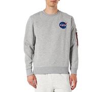 Alpha Industries Space Shuttle Sweater grey heather, Größe XXL, Herren, Baumwolle