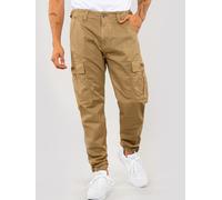 Cargohose ALPHA INDUSTRIES "Squad Pant", Herren, Gr. 31, Normalgrößen, grün (khaki), Obermaterial: 98% Baumwolle, 2% Elastan; Futter: 100% Baumwolle, Hosen Cargohose (62097831-31) khaki