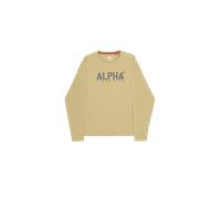 Alpha Industries Stencil Loose Longsleeve Langarmshirt Größe S Olivgrün