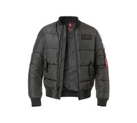 ALPHA INDUSTRIES Steppjacke Herren Stehkragen Mikrofaser schwarz, M