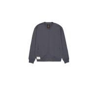 Bomberjacke ALPHA INDUSTRIES "Studio Edition Fleece Bomber", Herren, Gr. M, grau (vintage grau), Obermaterial: 80% Baumwolle, 20% Polyester, Jacken Bomberjacke (98979450-M) vintage grau