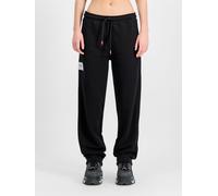Jogginghose ALPHA INDUSTRIES "Studio Edition Jogger W", Damen, Gr. L, Normalgrößen, schwarz, Obermaterial: 80% Baumwolle, 20% Polyester, Hosen Jogginghose (53260745-L) schwarz