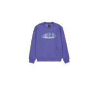 Sweater ALPHA INDUSTRIES "Studio Edition Vibe Sweatshirt", Herren, Gr. S, lila (night lila), Obermaterial: 80% Baumwolle, 20% Polyester, loose fit, Sweatshirts Sweater (99559250-S) night lila