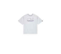 T-Shirt ALPHA INDUSTRIES "Alpha Industries Women - T-Shirts Studio Edition Vibe T-Shirt W", Damen, Gr. S, grau (pastel grau), Obermaterial: 100% Baumwolle, Kurzarm, Shirts (39056755-S) pastel grau